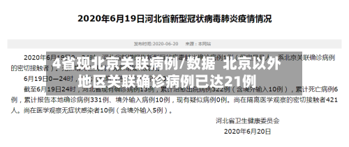 4省现北京关联病例/数据  北京以外地区关联确诊病例已达21例