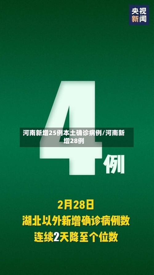 河南新增25例本土确诊病例/河南新增28例