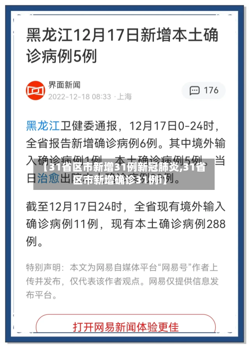 【31省区市新增31例新冠肺炎,31省区市新增确诊31例i】