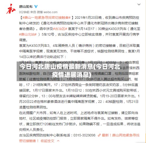 今日河北唐山疫情最新消息(今日河北疫情进展消息)