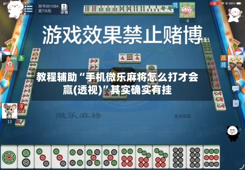 教程辅助“手机微乐麻将怎么打才会赢(透视)”其实确实有挂