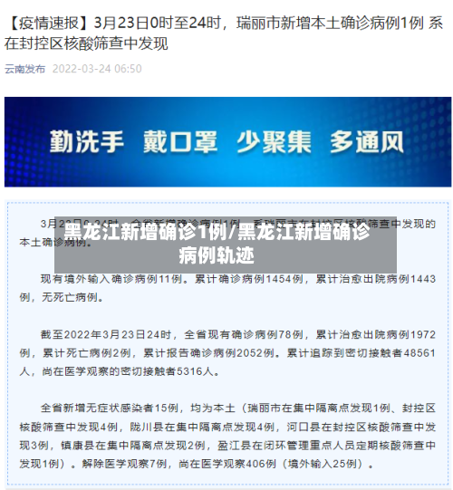 黑龙江新增确诊1例/黑龙江新增确诊病例轨迹