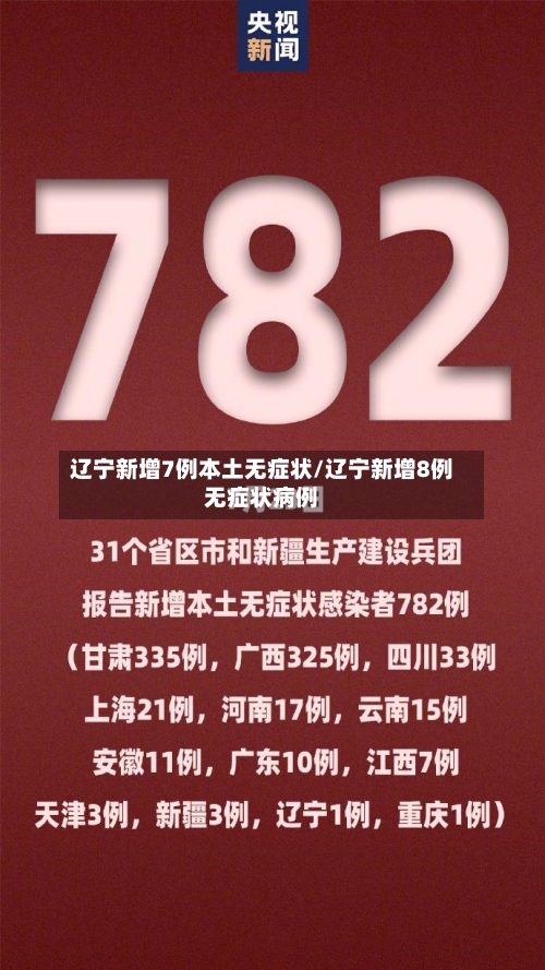 辽宁新增7例本土无症状/辽宁新增8例无症状病例
